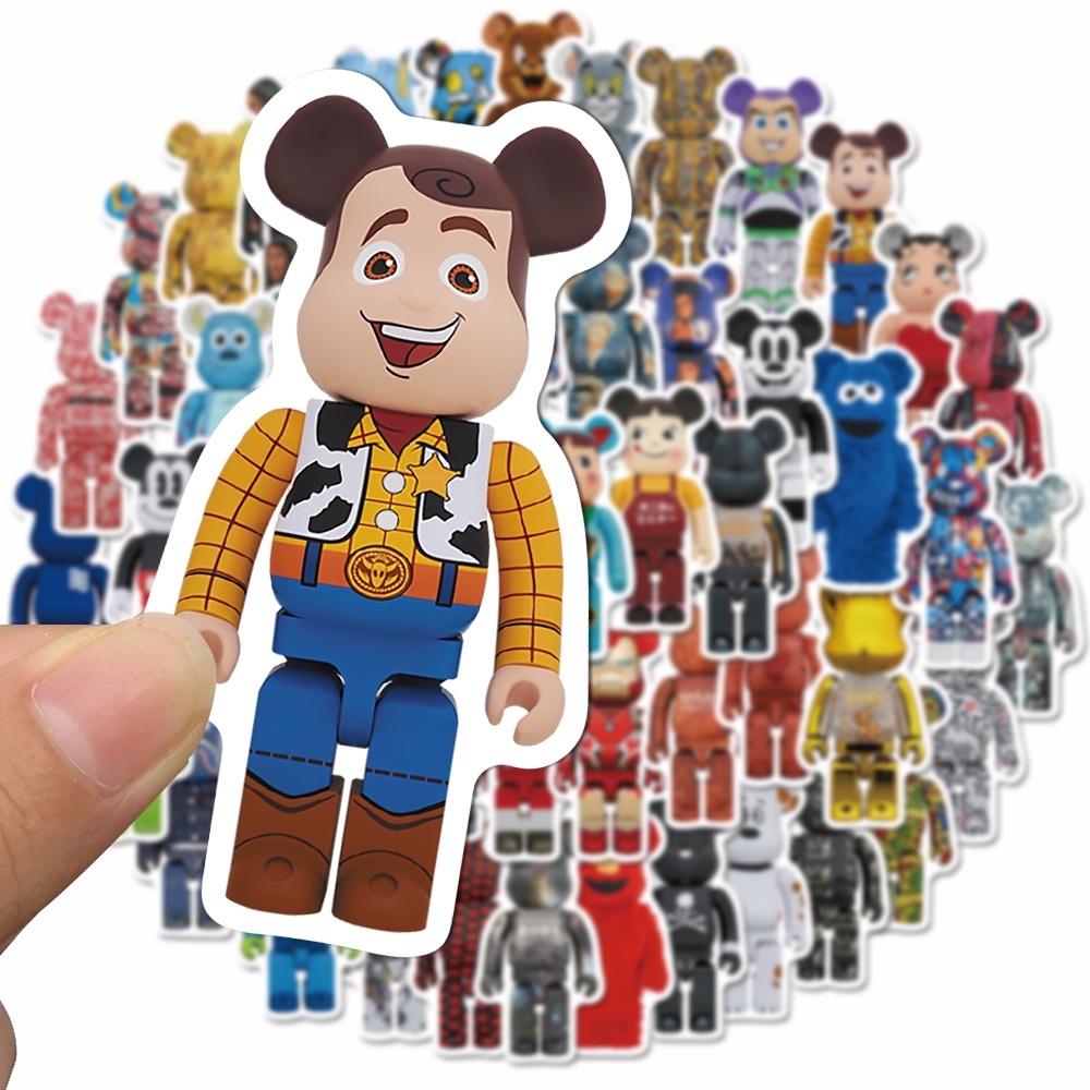 Set 50 miếng dán trang trí cốc nước đa năng họa tiết hoạt hình chống thấm nước đáng yêu dành cho bé