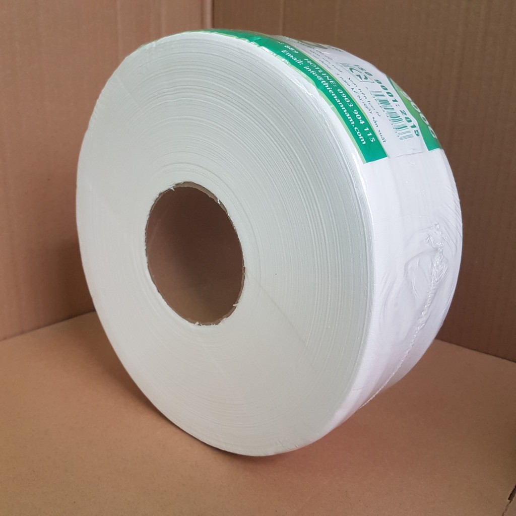 Giấy vệ sinh cuộn lớn 900g PONYO - hàng cao cấp, bột giấy nguyên chất
