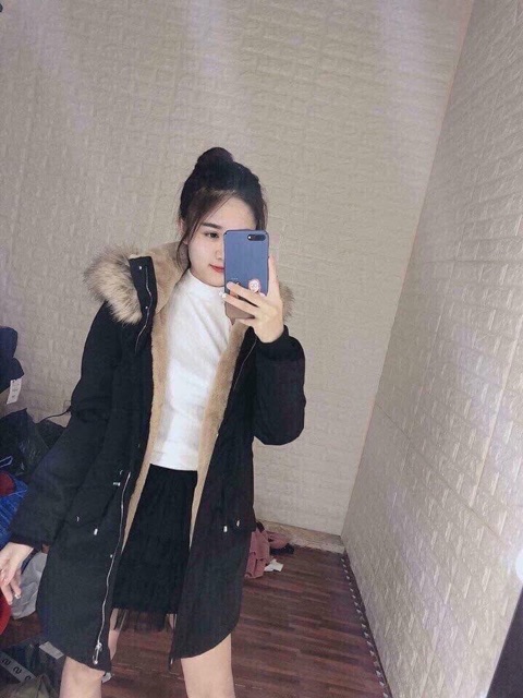 (SALE SỐC) Áo lót lông cực sịn hai màu đen, rêu | BigBuy360 - bigbuy360.vn