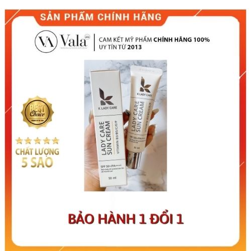 Kem chống nắng LADY CARE SUN CREAM SPF50+ bảo vệ da, cung cấp vitamin E, B3, B5, C 50ml