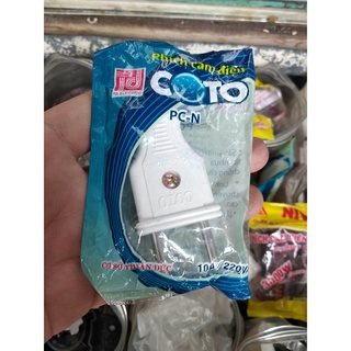 Phích cắm điện Coto chân tròn giá rẻ - đầu đực đầu dương