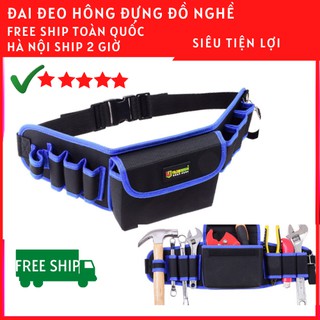Đai đeo hông đựng đồ nghề tiện lợi, đeo kìm, búa, tua vit... có ngăn đựng vít, siêu bền, tiện lợi