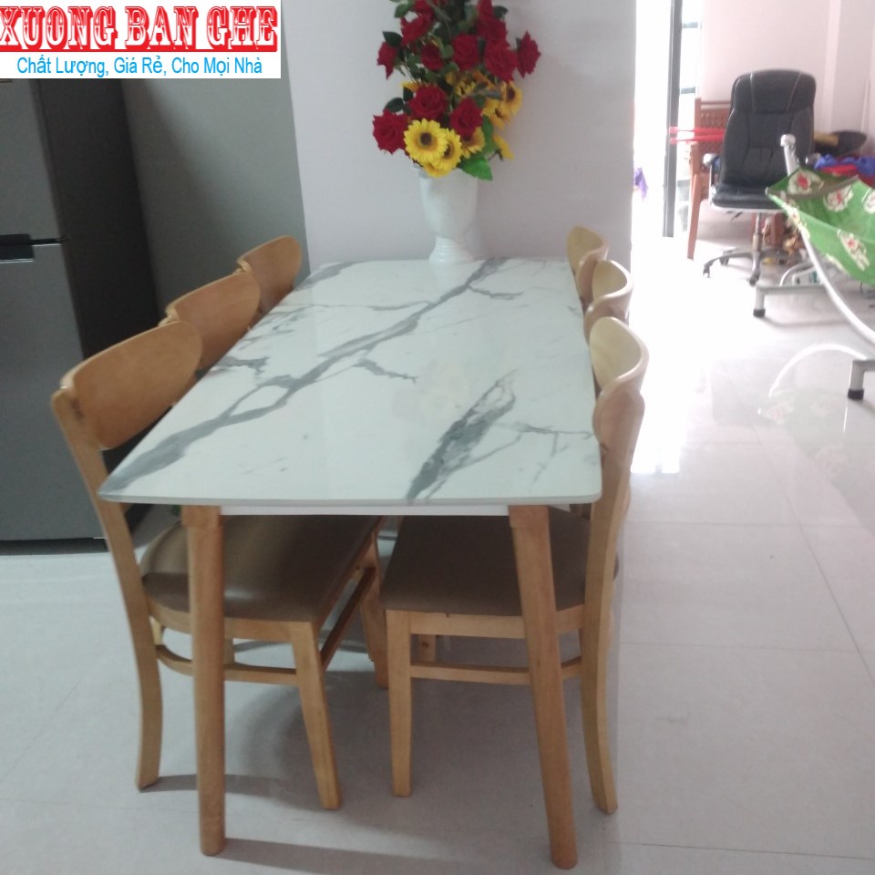 (Free ship) Bộ bàn ăn MANGO 6 ghế Giả Đá : HCM BIÊN HÒA BÌNH DƯƠNG