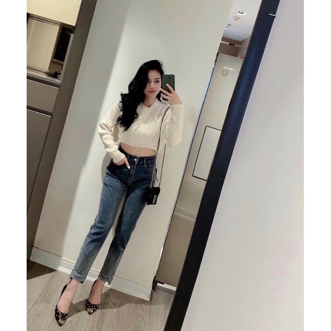 BÁN SỈ QUẦN JEAN XANH LOANG CẮT GẤU CHO NỮ