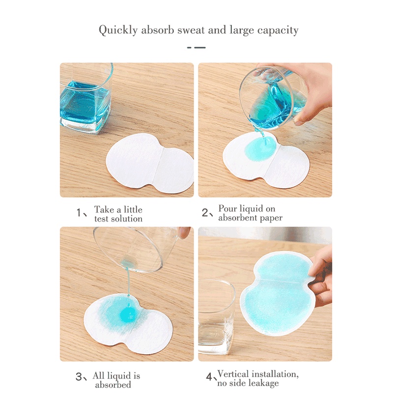 Set 2 miếng dán thấm hút mồ hôi cho vùng da dưới cánh tay sử dụng một lần