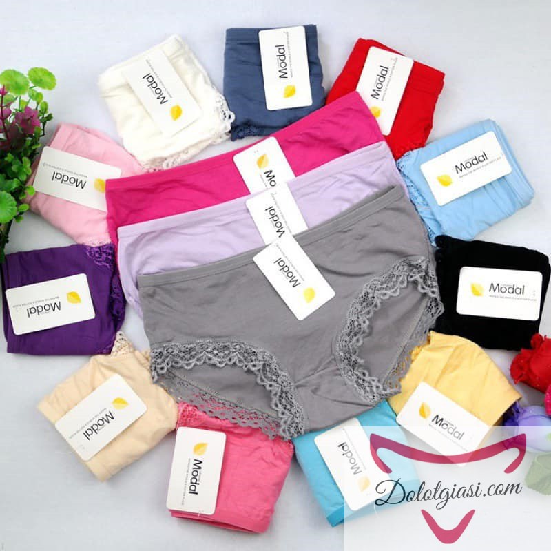 Quần lót cotton phối ren siêu mịn
