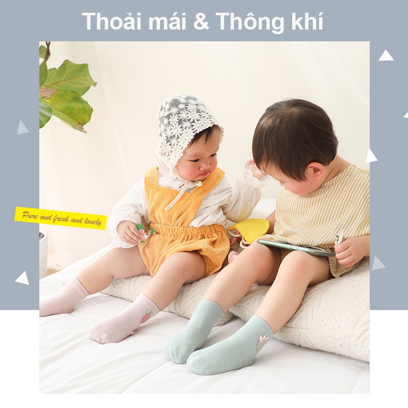 [Einmilk.ân ninh]Tất chân cho bé 0-3 tuổi cotton nguyên chất không đường may SK230