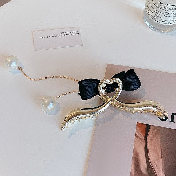 Kẹp Tóc Cho Nữ Dây Tua Rua Phối Nơ Đen Siêu Xinh 15