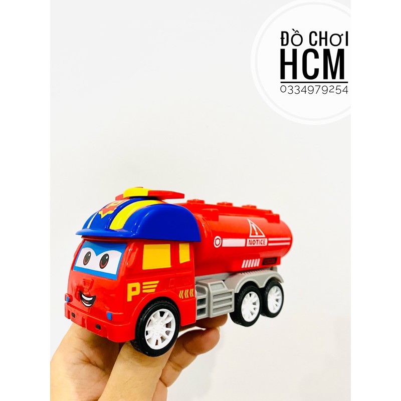 Đồ chơi xe công trình, xe cứu hoả, xe môi trường robocar poli dành cho bé thích mô hình xe ô tô