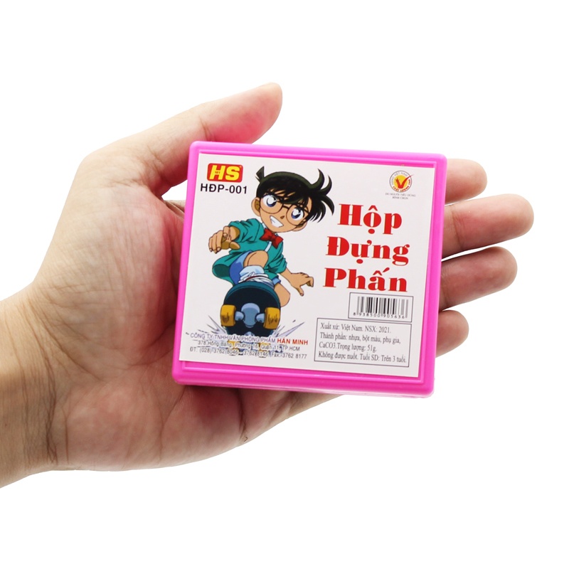 Hộp Đựng Phấn HĐP-001 - Màu Hồng