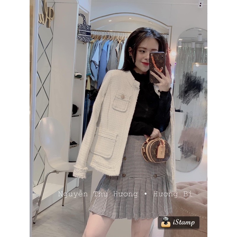 áo dạ tweed 4 túi hàng QC Loại 1 YOULI (sẵn) | BigBuy360 - bigbuy360.vn