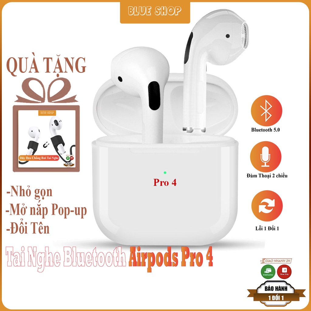 Tai Nghe Bluetooth PRO 4 Bản Quốc Tế Cao Cấp,Đổi Tên,Pop-up,pin trâu,Tai nghe không dây dùng được cho cả Android và ios