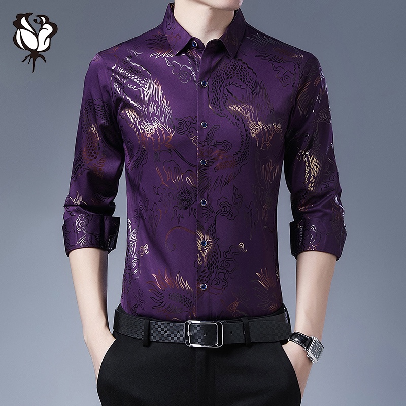 Áo Sơ Mi Dài Tay In Họa Tiết Thiết Kế Mới Cao Cấp Thời Trang Dành Cho Nam