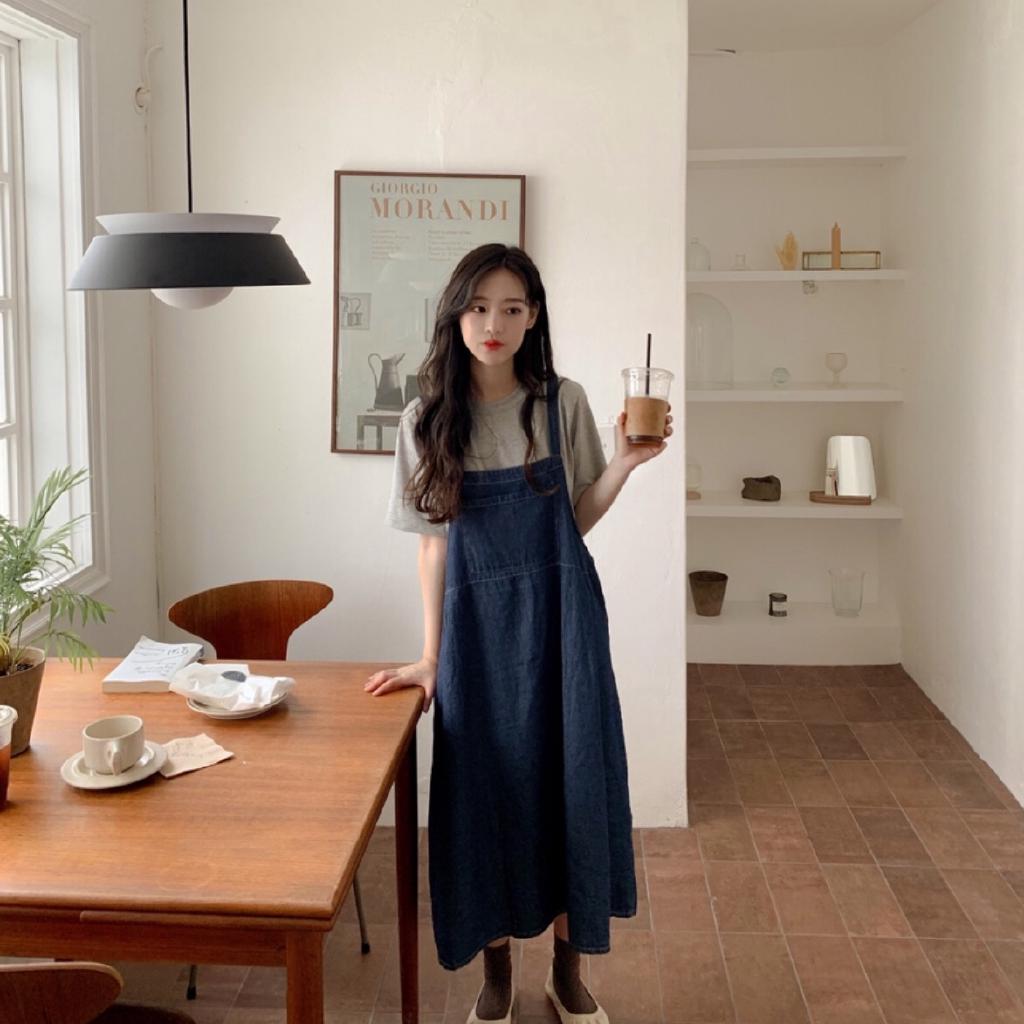 Đầm Denim Form dài