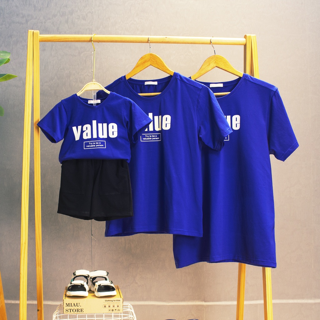 Áo Thun Gia Đình MIAUKIDS, Đồ Đôi Couple Họa Tiết Chữ Cực Dễ Phối Đồ, Chất Cotton Thoáng Mát