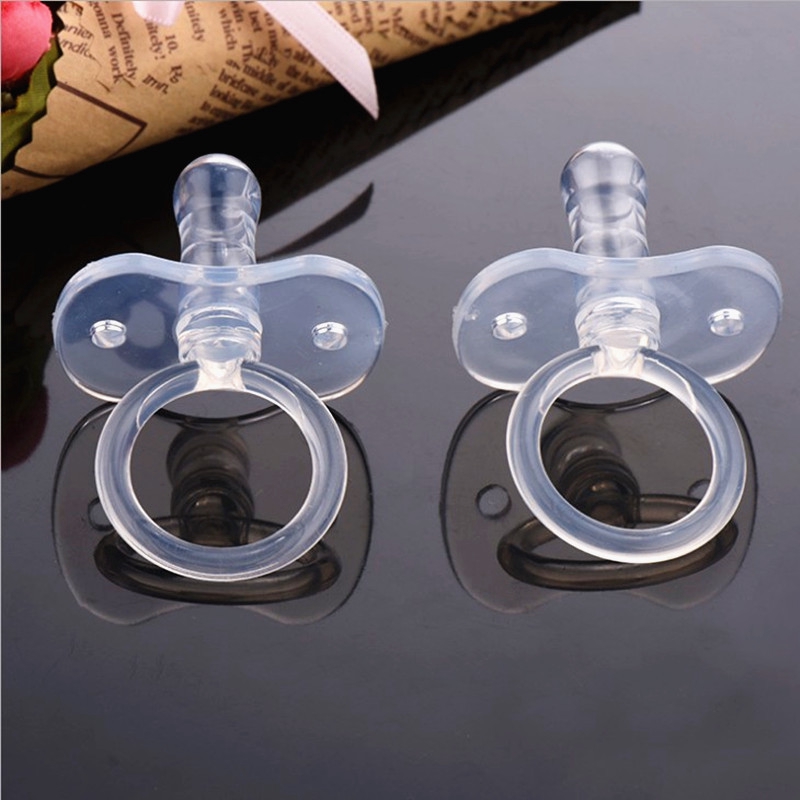 <Sẵn sàng Stock> Baby Full Silicone Bơm hơi Pacifier Tròn Đầu Pacifier Làm dịu miệng Cho ăn