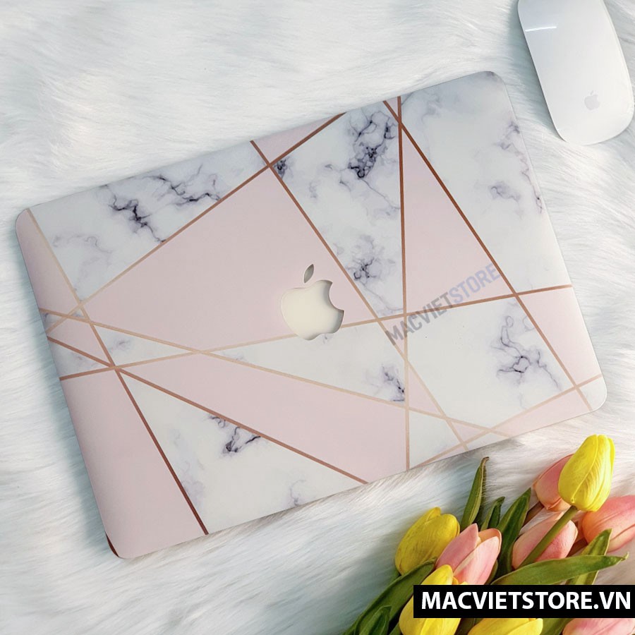Case Ốp Macbook Họa Tiết Vân Đá Kẻ Sọc (Tặng Nút Chống Bụi & Kẹp Chống Gẫy Sạc )