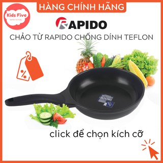 Chảo Chống Dính Bếp Từ Rapido Size 20, Size 24, Size 28, Đúc Nguyên Khối, Chống Dính Teflon của Mỹ
