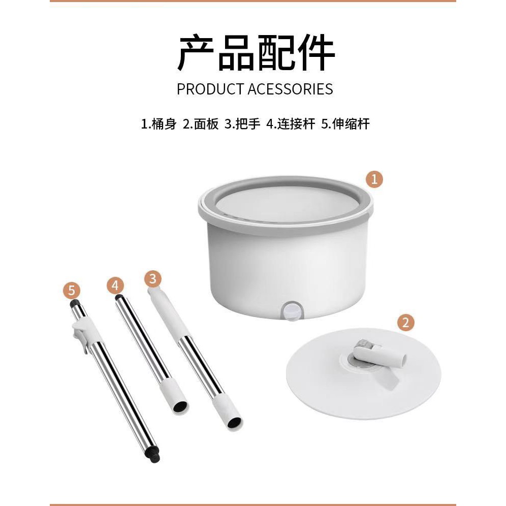 Bộ Lau Nhà Thông Minh Xoay 360 Độ Tách Nước Thải Đa Năng MOP