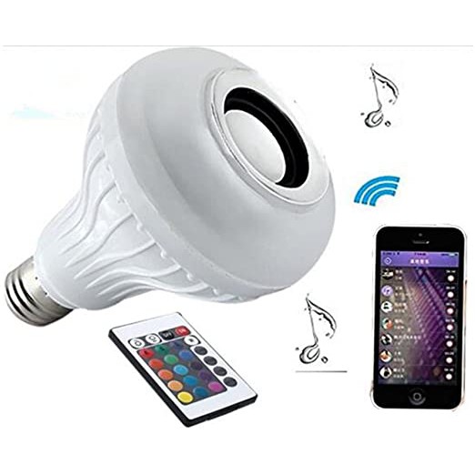 Bóng đèn led,Bóng đèn kiêm loa nhiều màu ( LED Music)