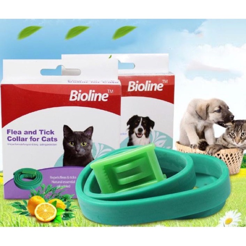 Vòng cổ chống ve rận, bọ chét cho chó mèo Bioline