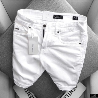 Quần short jean nam chất bò rách cao cấp hàn quốc đẹp giá rẻ MÃ SỐ 18 SHORT TRẮNG TRƠN