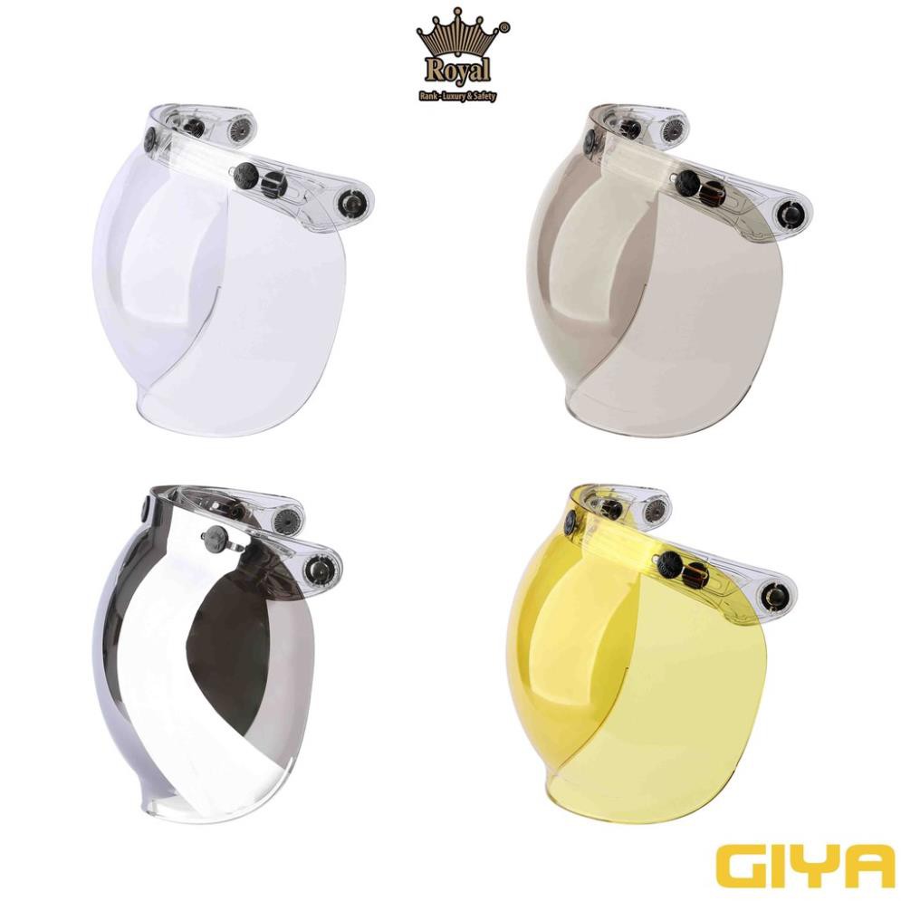 Kính gắn nón bảo hiểm Royal bubble che hết mặt kéo lên kéo xuống dễ dàng