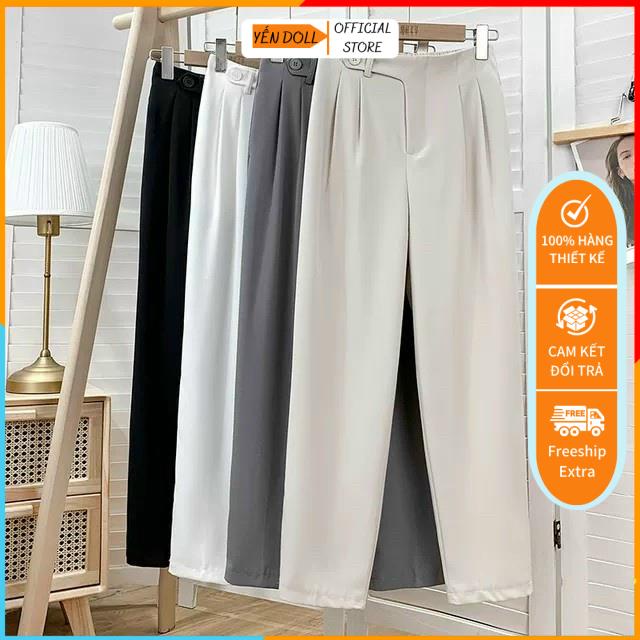 Quần Baggy nữ cạp tim lồng đai đỉa lưng chun, vải tuyết mưa cao cấp form dáng chuẩn - MB888 YẾN DOLL