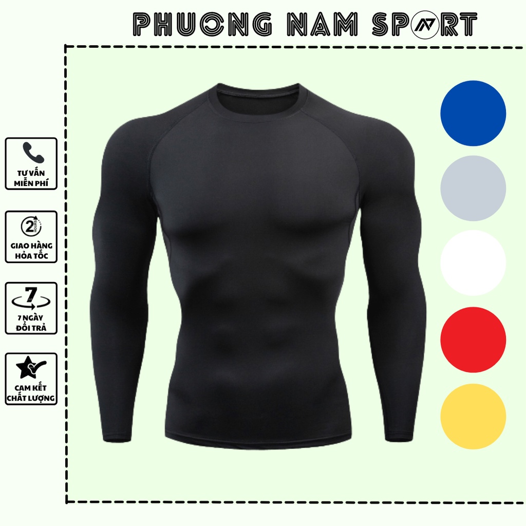 Áo thun nam body giữ nhiêt dài tay thể thao cao cấp co dãn 4 chiều cao cấp loại 1