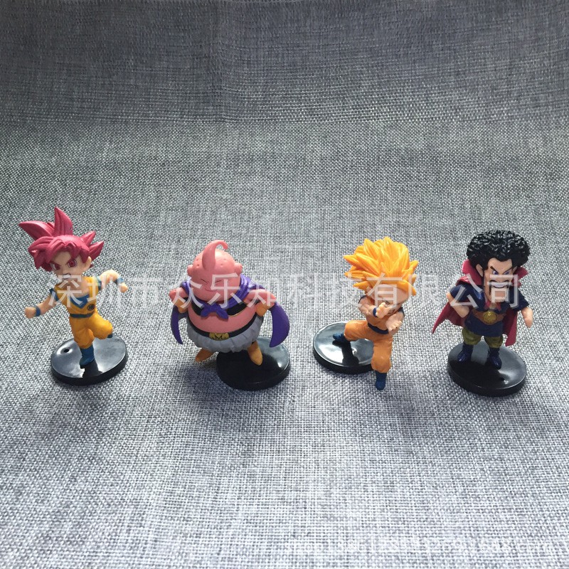 Combo 10 nhân vật 7 viên ngọc rồng Dragon Ball Son Goku chibi dễ thuong 6-8cm