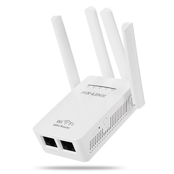 Kích sóng wifi 4 râu siêu mạnh PixLink WR09 chính hãng (có cổng LAN)