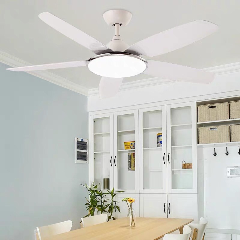 QUẠT TRẦN ĐÈN 5 CÁNH HIỆN ĐẠI,ĐỘNG CƠ DC TIẾT KIỆM ĐIỆN,6 CHẾ ĐỘ GIÓ,KHIỂN TỪ XA,CÓ ĐẢO CHIỀU HÚT ẨM