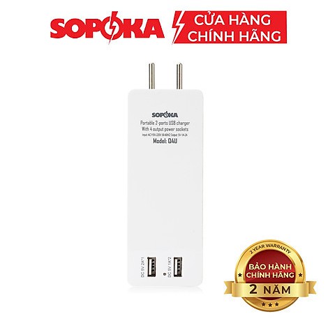 Ổ cắm điện thông minh SOPOKA Q2U Q4U tích hợp cổng USB