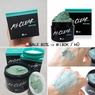 MẶT NẠ ĐẤT SÉT BẠC HÀ SE KHÍT LỖ CHÂN LÔNG W.Lab All-Clear Mint Pack W.Lab
