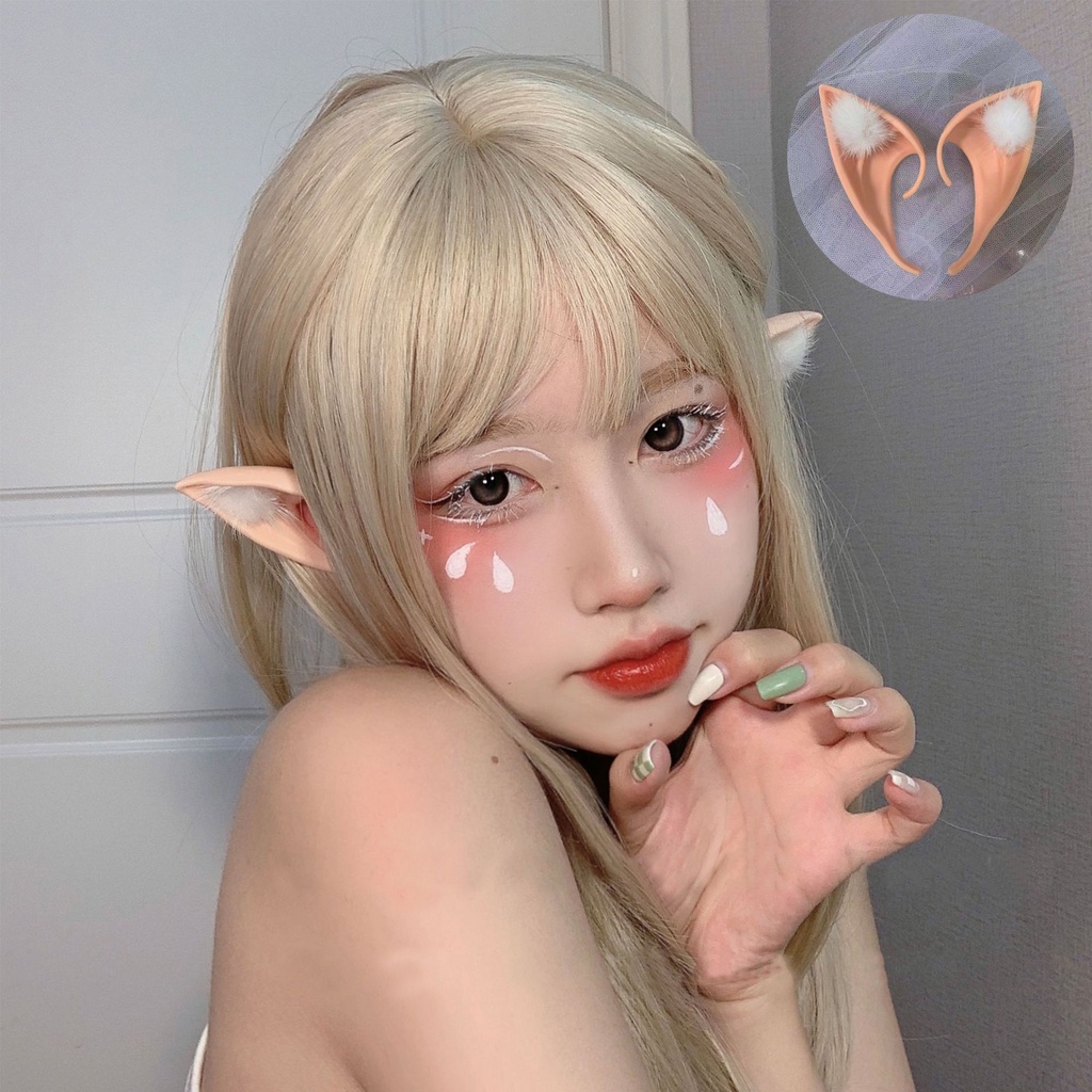 [Magpie] Kẹp Tóc Hình Tai Yêu Tinh Giả Bằng Silicon Mềm Hóa Trang Halloween Dành Cho Trẻ Em