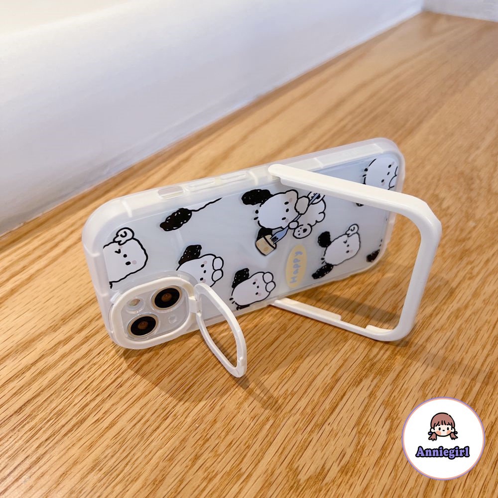 Ốp Điện Thoại TPU Mềm Hình Bánh Pochacco Hoạt Hình Có Giá Đỡ Cho IPhone 14 13 12 11 Pro Max
