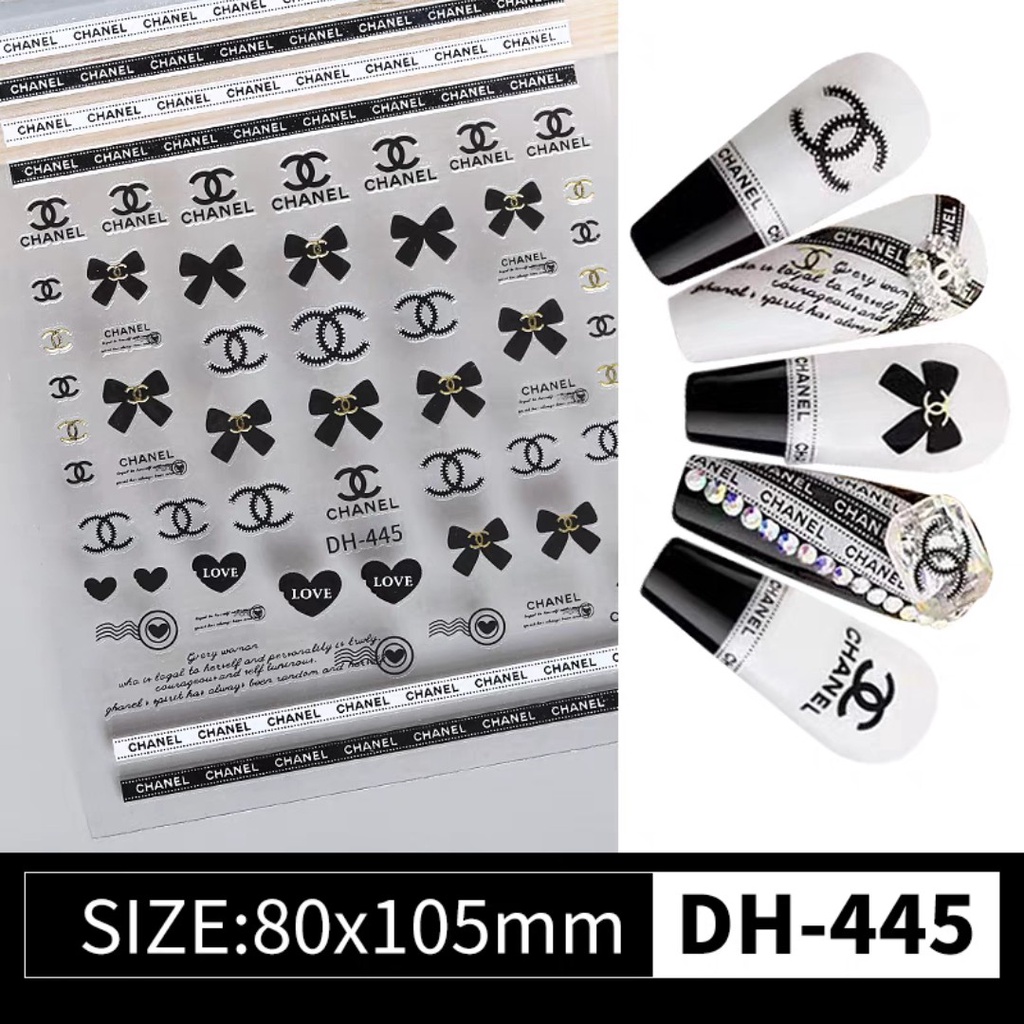 Miếng dán móng tay, Nail sticker thương hiệu - Mã DD-DH