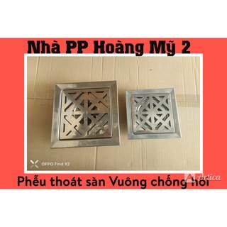 Phễu thoát nước thoát sàn inox 201 Vuông chống hôi