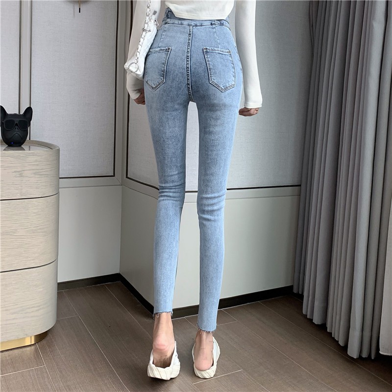 QUẦN JEANS NỮ ÔM DÁNG CẠP CAO THỜI TRANG