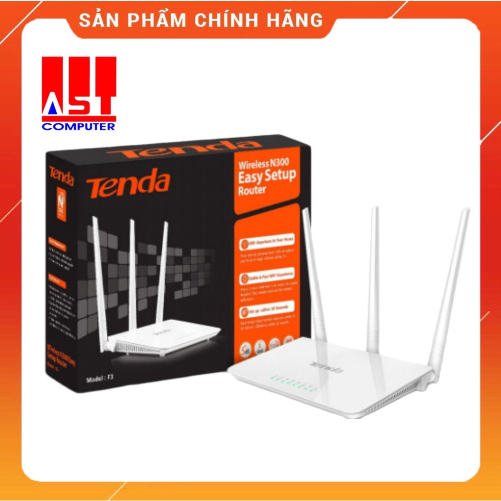 Bộ phát wifi TENDA F3 tốc độ 300Mbps-Hàng chính hãng