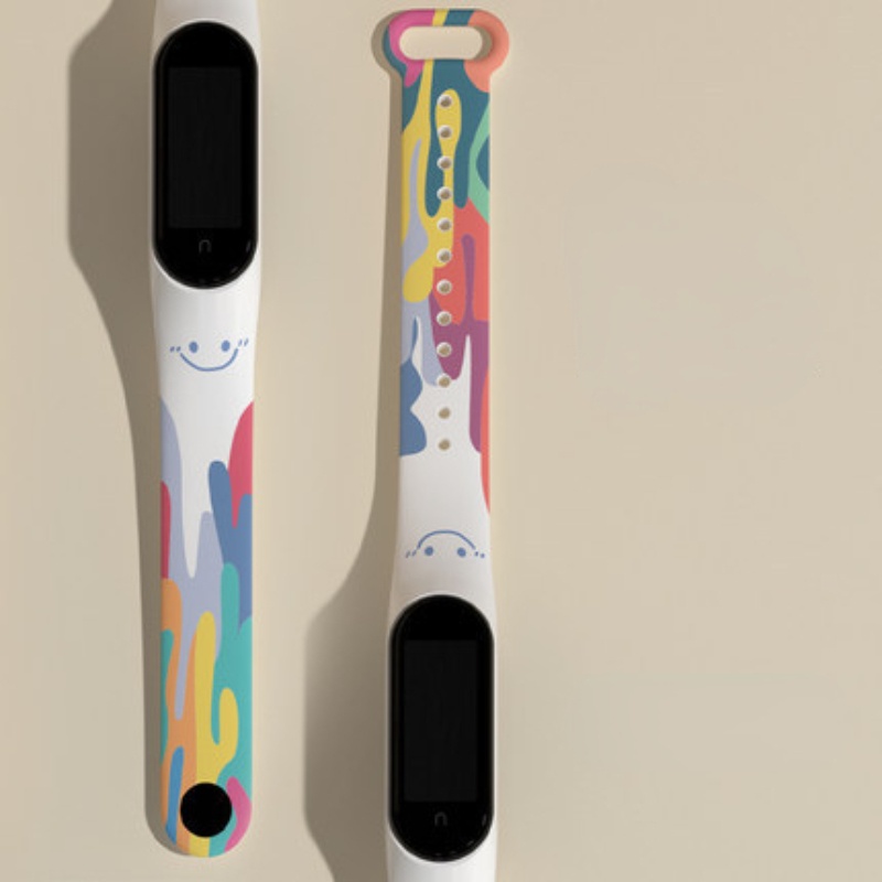 Dây Đeo Đồng Hồ Màu Cầu Vồng Cho Mi Band 7/6/5 4/3