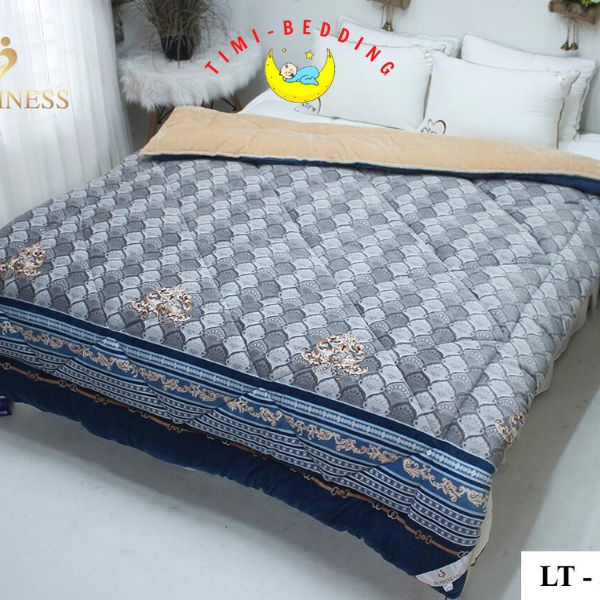 Chăn happiness – Chăn lông cừu chính hãng kích thước 200 x 220 cm, nặng 4kg - Timibedding