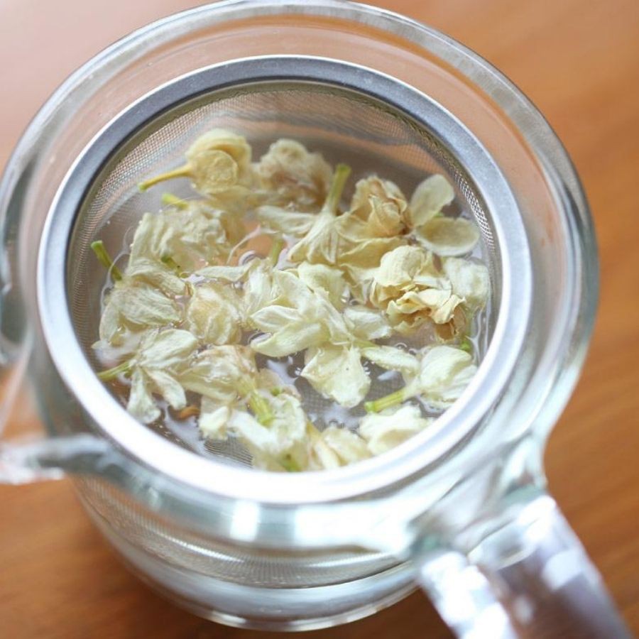 Trà hoa nhài khô - trà hoa thảo mộc Đà Nẵng ATo- nụ nhài khô thơm, làm trà giúp giảm cân, giảm stress