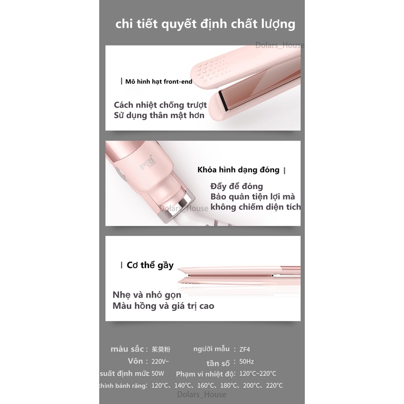 MÁY LÀ TÓC BẢN SIÊU MỎNG PRITECH máy duỗi tóc siêu nhẹ, thân máy mỏng nhẹ,Máy uốn tóc đa năng