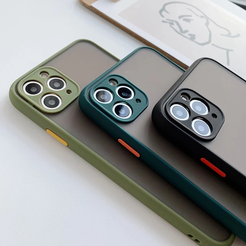 Ốp điện thoại kiểu áo giáp cứng mặt nhám bảo vệ camera cho compatible for iPhone 12 11 Pro Mini Max