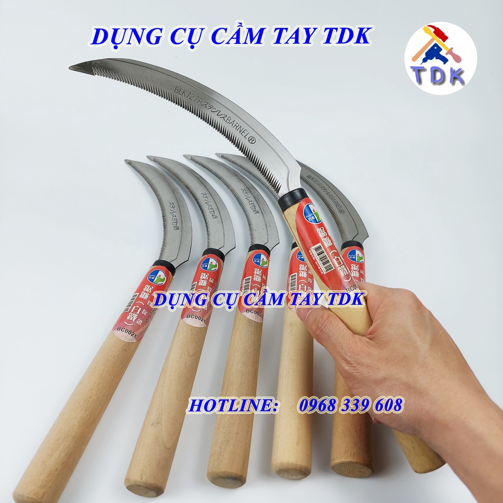 Liềm cắt cỏ siêu bén, liềm gặt lúa, cắt lúa nhập khẩu Đài Loan BC0021 Buddy