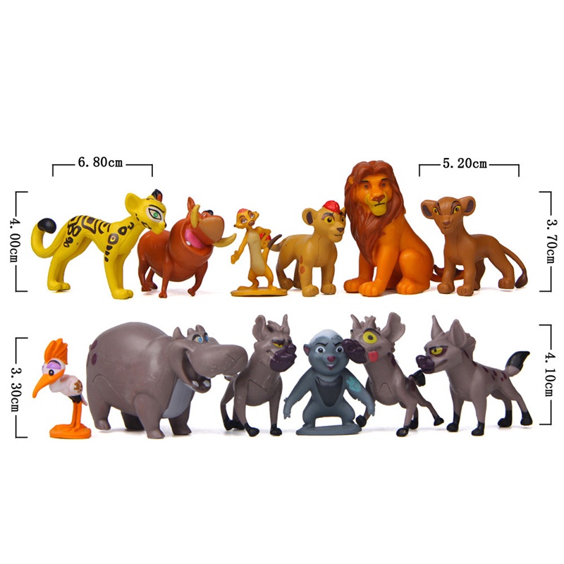 DISNEY Set 12 Mô Hình Nhân Vật Phim Hoạt Hình Vua Sư Tử Simba