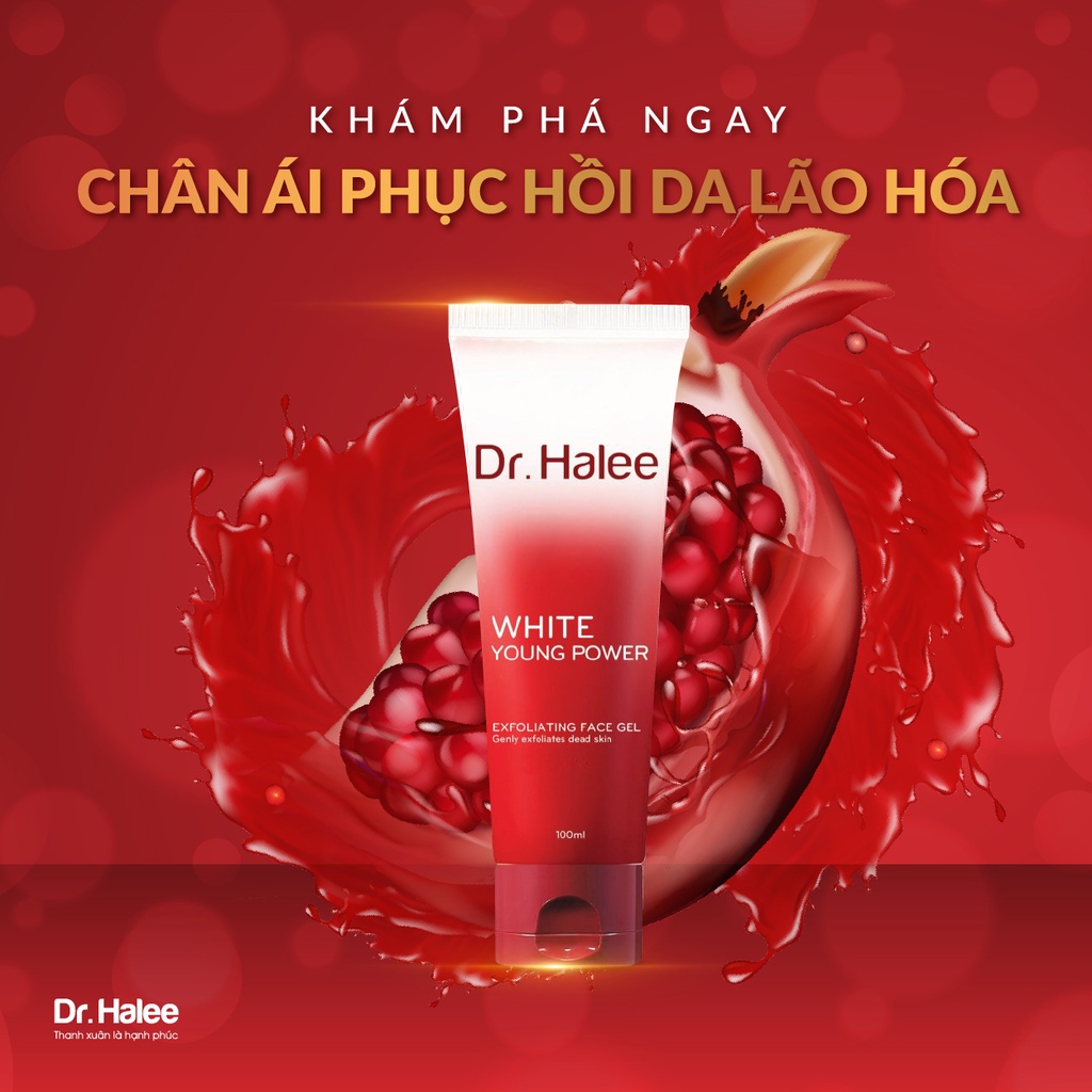 Tẩy da chết Dr.Halee Exfoliating Face Gel 100ml tinh chất lựu dưỡng ẩm sạch sâu