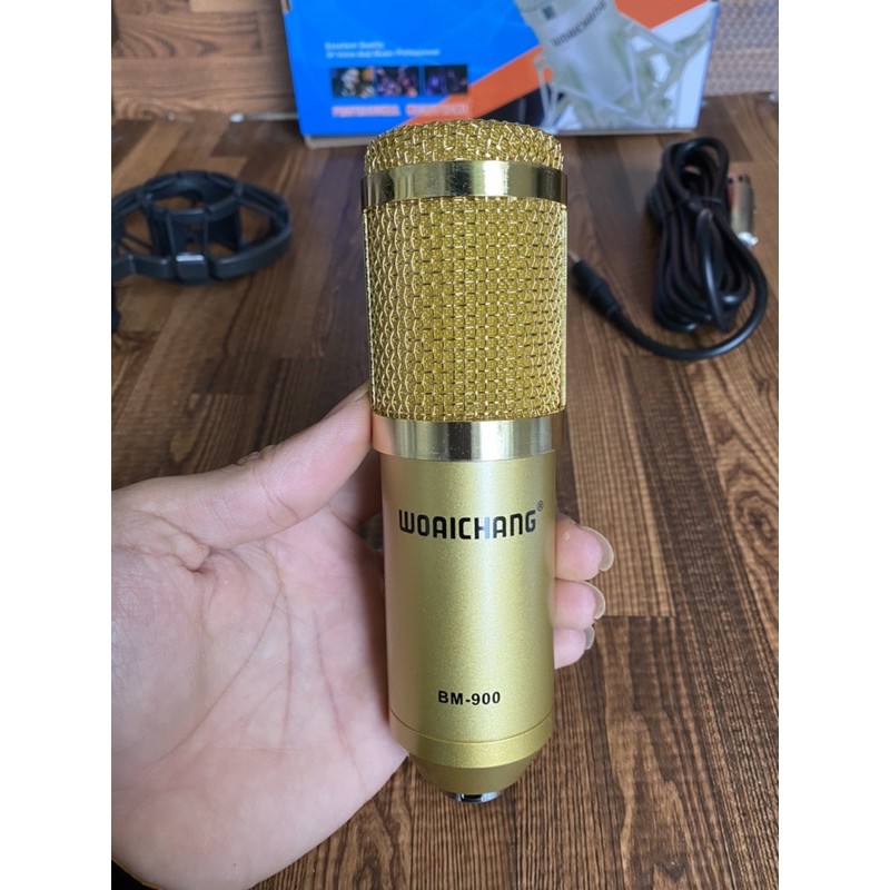 Mic Thu Âm BM900 Woaichang ⚡FREE SHIP⚡ Chính Hãng Thiết Kế Sang Trọng . Micro BM900 Độ Bền Cực Cao