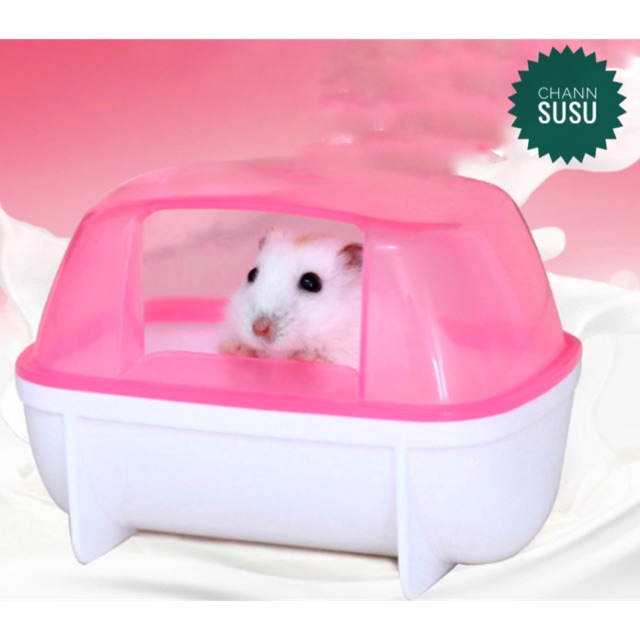 Bồn tắm chuột hamster - Chậu tắm hamster to KT 12x9x9cm nhà tắm hamster thú cưng